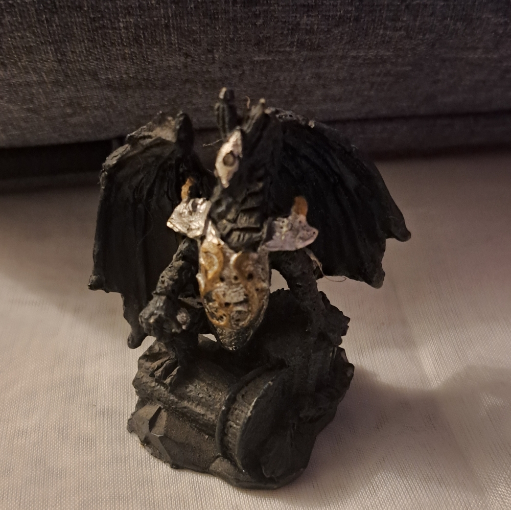 Black and Gold Dragon Figurine